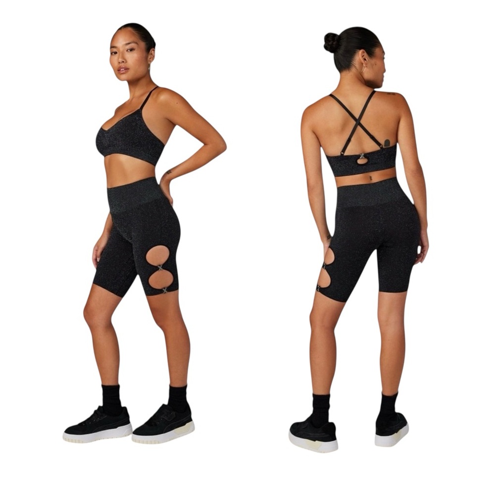 SAVAGE X FENTY BY RIHANNA Bawdy
Double Knit Bike Short in Black Caviar size L